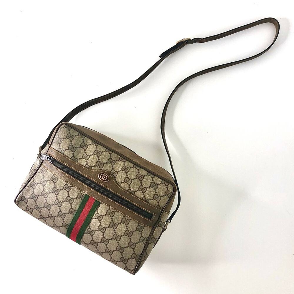 Gucci GG Ophidia Supreme Stripe Monogram Crossbody Bag